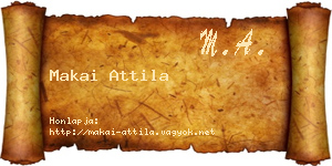 Makai Attila névjegykártya